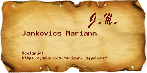 Jankovics Mariann névjegykártya